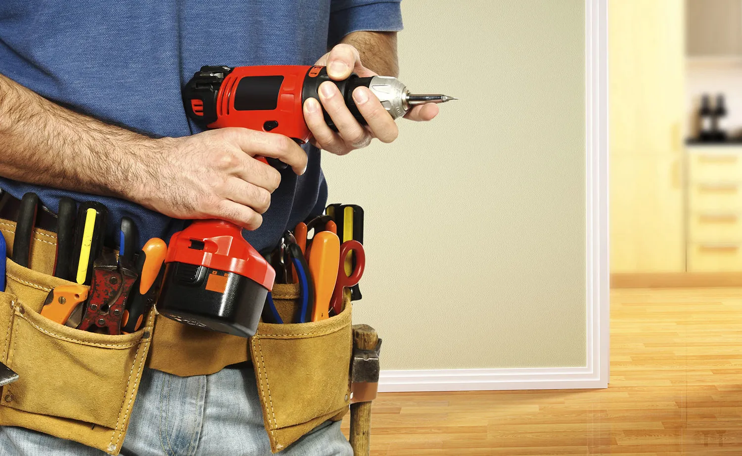 Handyman with tools ready to work